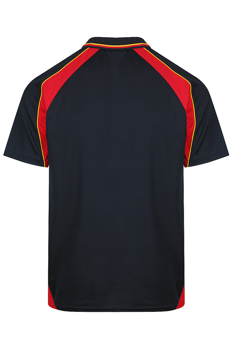 Panorama Mens Polos - NAVY/RED/GOLD