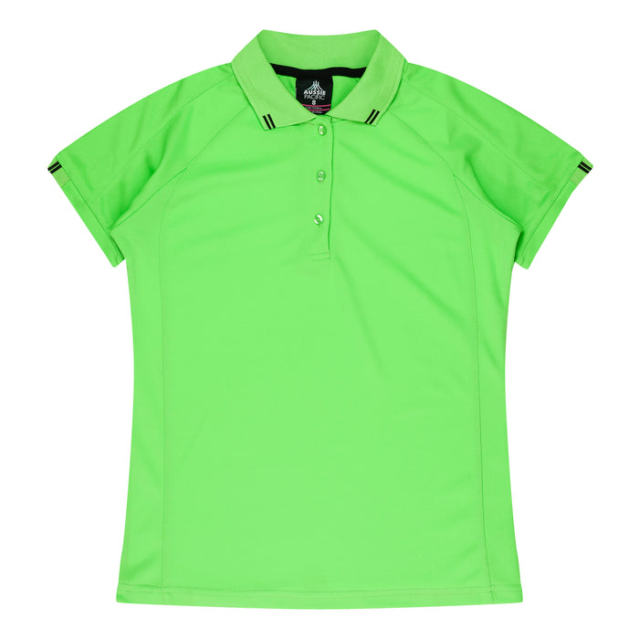 Flinders Lady Polos - APPLE/BLACK