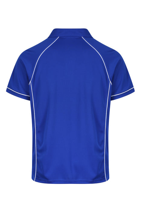 Endeavour Mens Polos - ROYAL/WHITE