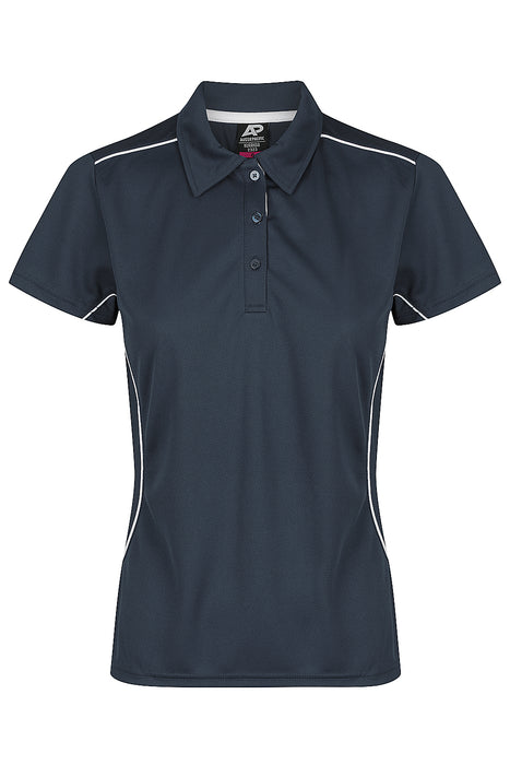 Kuranda Lady Polos - NAVY/WHITE