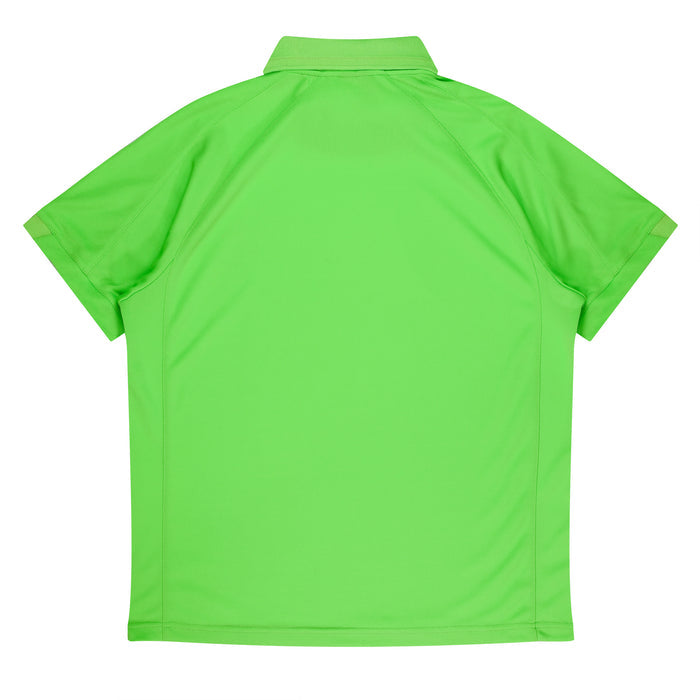 Flinders Mens Polos - APPLE/BLACK