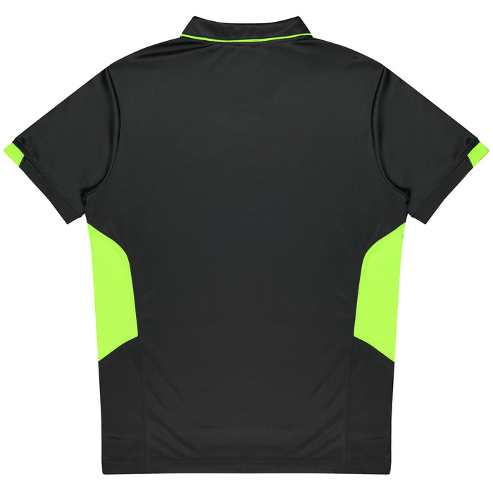 Tasman Kids Polos - SLATE/NEON YELLOW