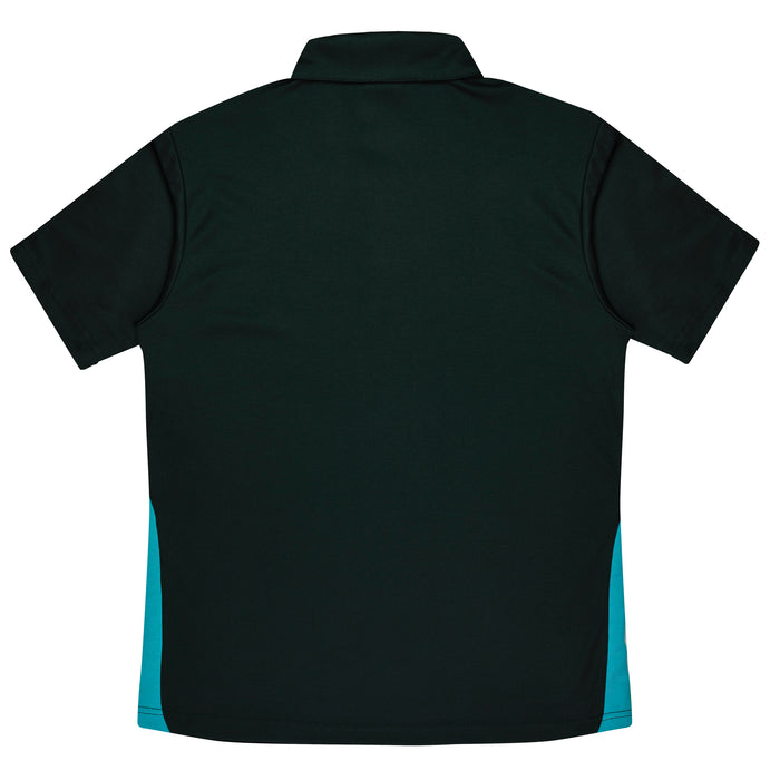 Paterson Kids Polos - BLACK/TEAL
