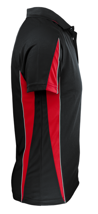 Eureka Mens Polos - BLACK/RED