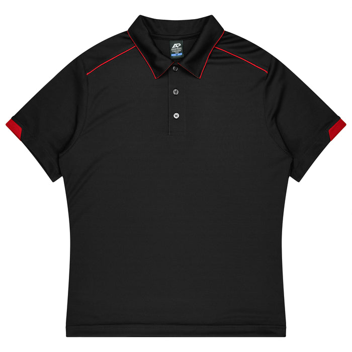 Currumbin Kids Polos - BLACK/RED