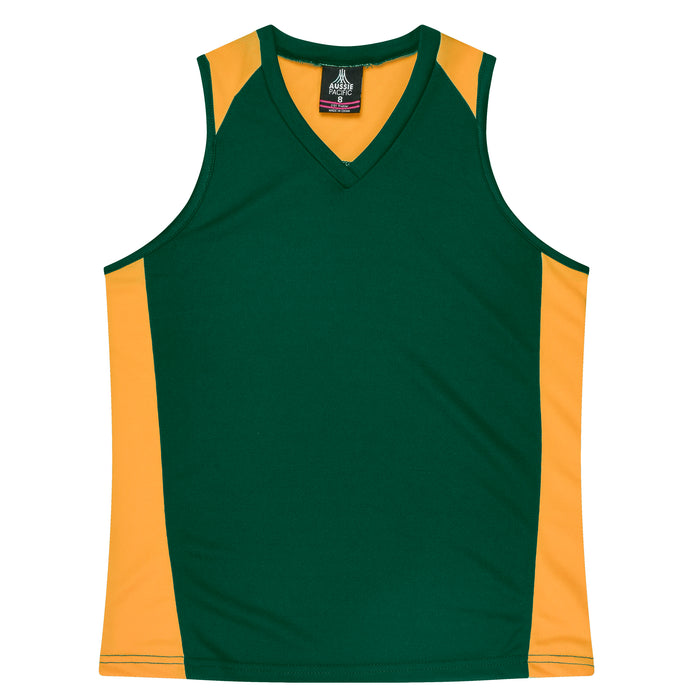Premier Lady Singlets - BOTTLE/GOLD