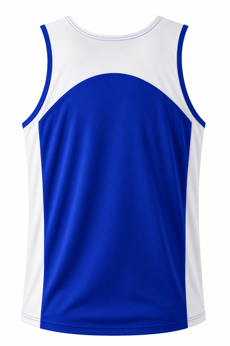 Premier Mens Singlets - ROYAL/WHITE