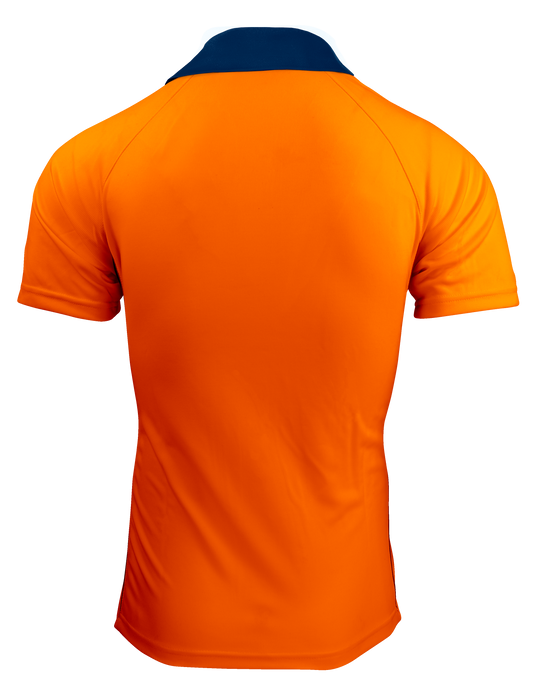 Eureka Mens Polos - ORANGE/NAVY