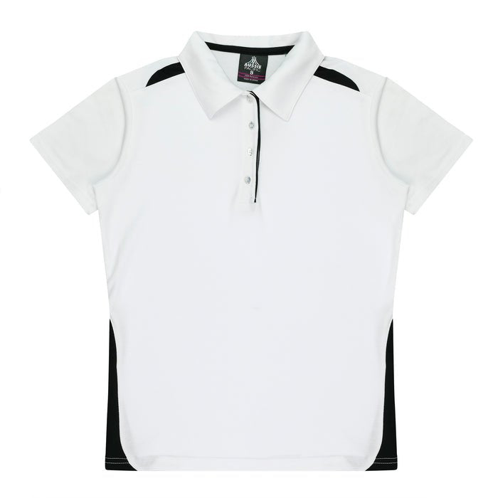 Paterson Lady Polos - WHITE/BLACK