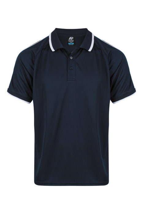Double Bay Mens Polos - NAVY/WHITE