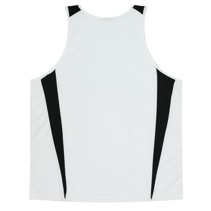 Eureka Kids Singlets - WHITE/BLACK