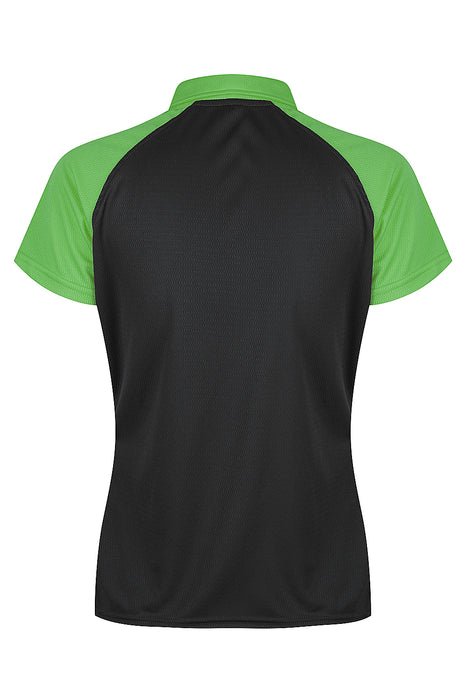 Manly Lady Polos - BLACK/KAWA GREEN