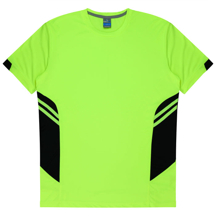 Tasman Mens Tees - NEON YELLOW/BLACK