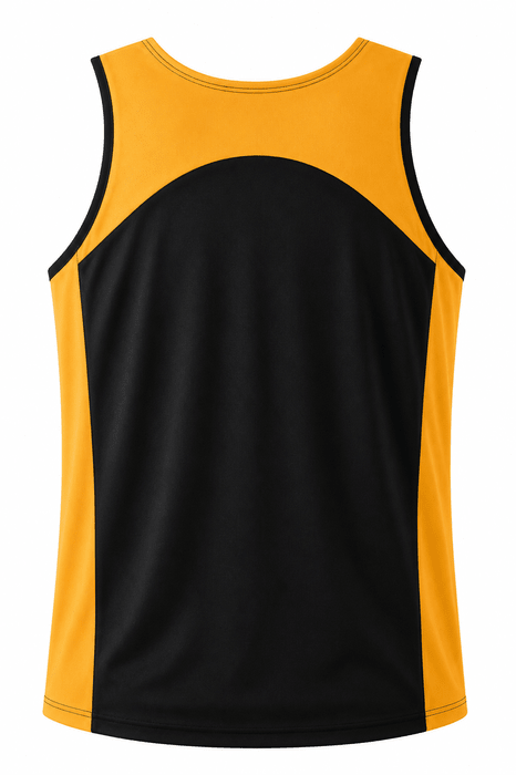 Premier Mens Singlets - BLACK/GOLD