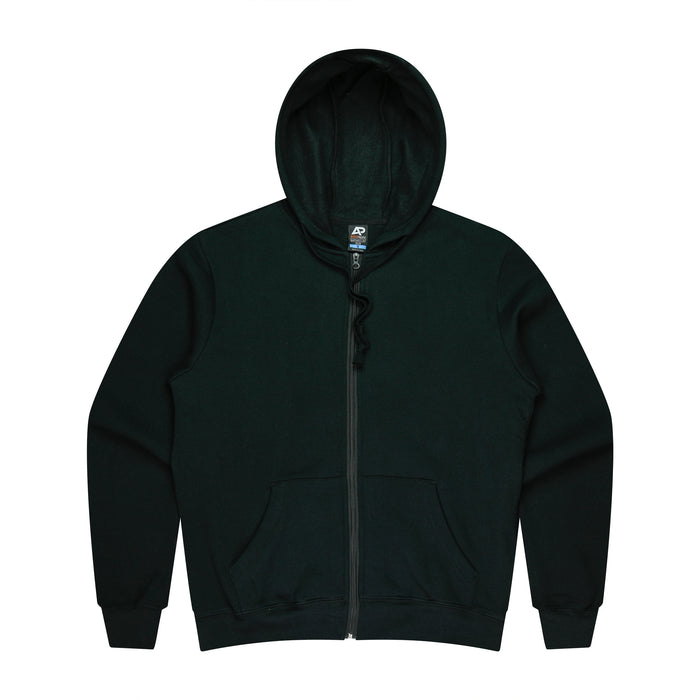 Queenscliff Zip Mens Hoodies - BLACK