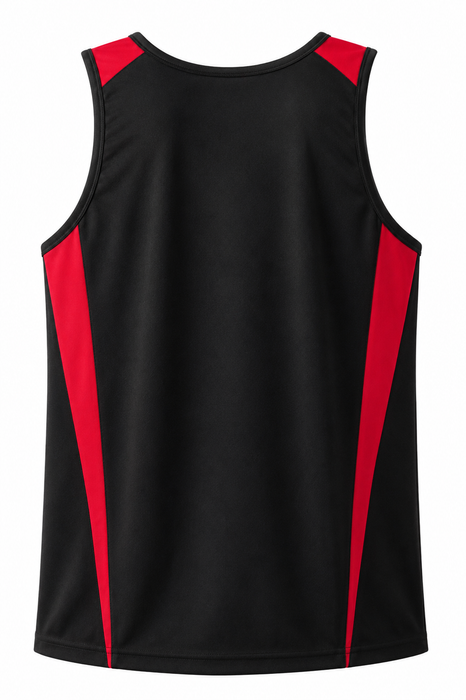 Eureka Mens Singlets - BLACK/RED