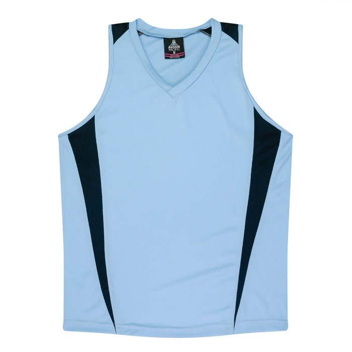 Eureka Lady Singlets - SKY/NAVY