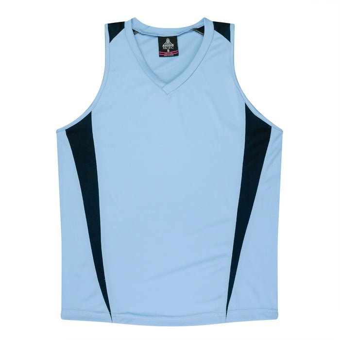 Eureka Lady Singlets - SKY/NAVY