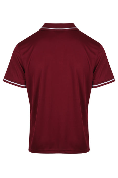 Cottesloe Mens Polos - MAROON/WHITE