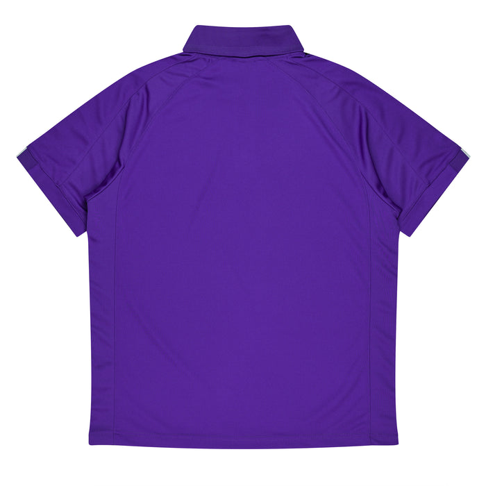 Flinders Mens Polos - PURPLE/WHITE