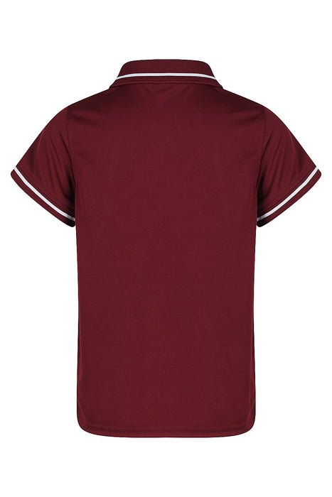 Cottesloe Kids Polos - MAROON/WHITE