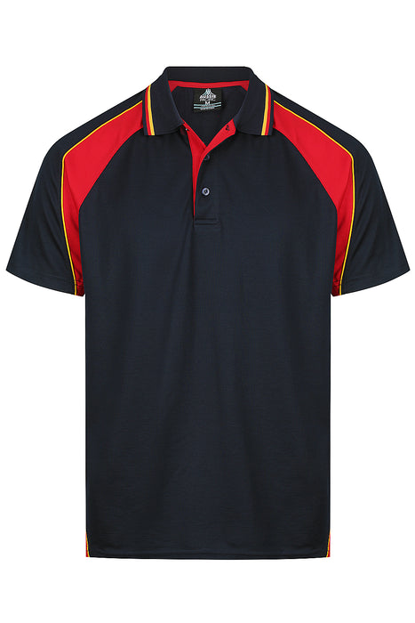 Panorama Mens Polos - NAVY/RED/GOLD