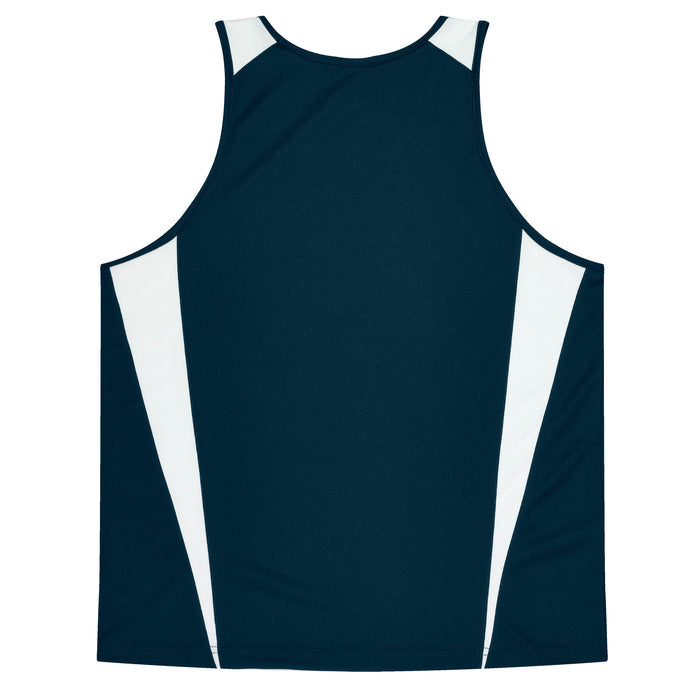 Eureka Kids Singlets - NAVY/WHITE