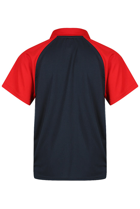 Manly Kids Polos - NAVY/RED