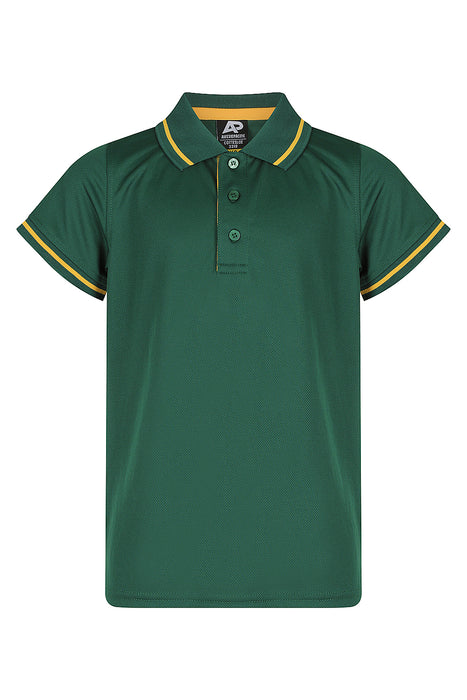 Cottesloe Kids Polos - BOTTLE/GOLD