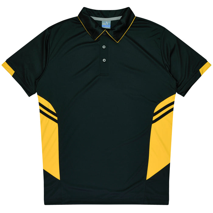 Tasman Kids Polos - BLACK/GOLD