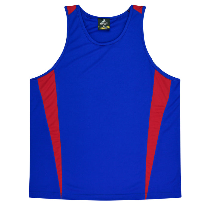 Eureka Kids Singlets - ROYAL/RED