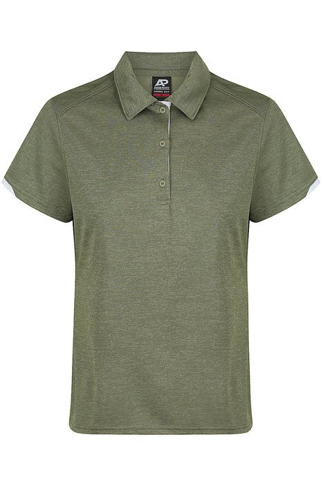 Morris Lady Polos - ARMY GREEN/WHITE