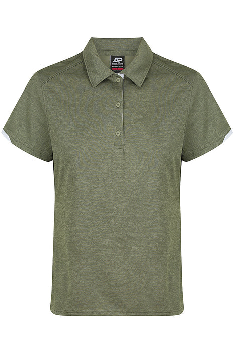 Morris Lady Polos - ARMY GREEN/WHITE