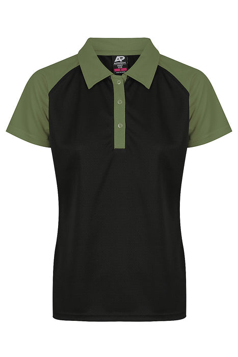 Manly Lady Polos - BLACK/ARMY GREEN
