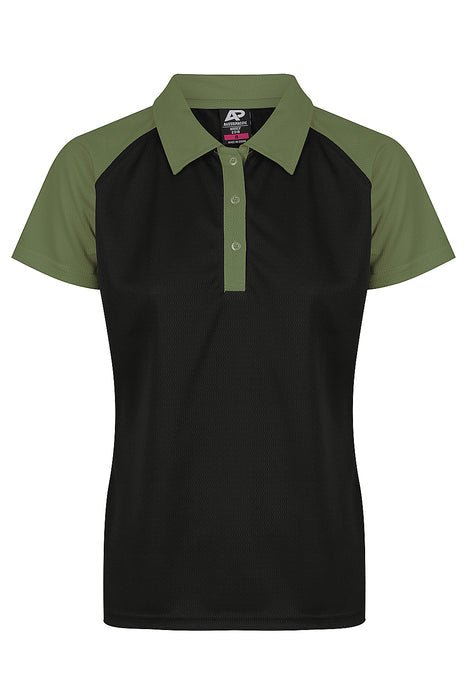 Manly Lady Polos - BLACK/ARMY GREEN