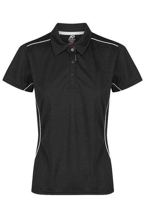 Kuranda Lady Polos - BLACK/WHITE