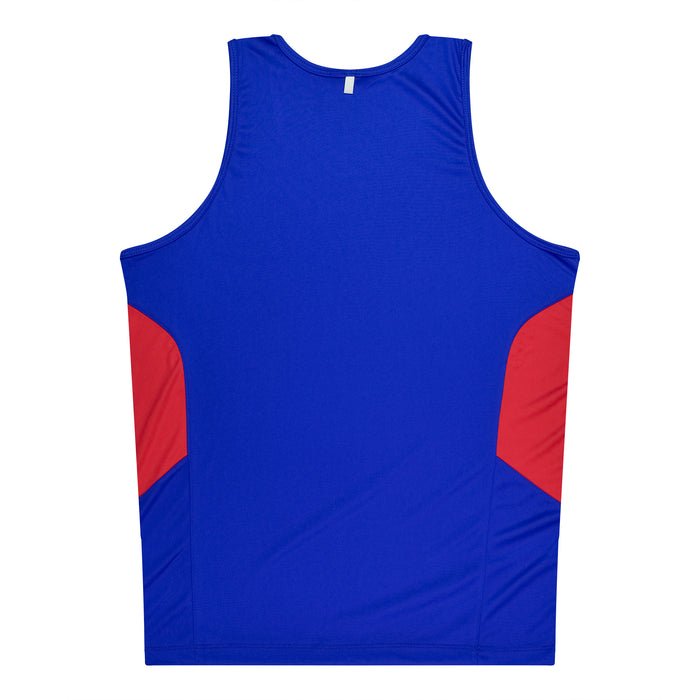 Tasman Kids Singlets - ROYAL/RED