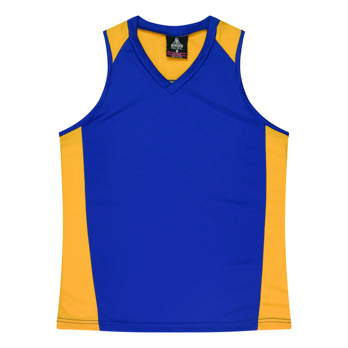 Premier Lady Singlets - ROYAL/GOLD