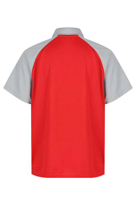 Manly Kids Polos - RED/SILVER