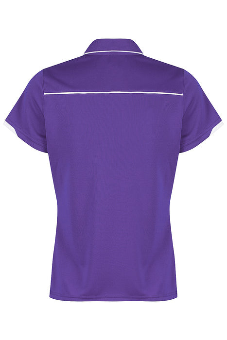 Currumbin Lady Polos - PURPLE/WHITE