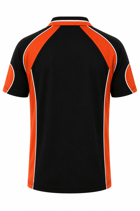 Murray Mens Polos - BLACK/ORANGE