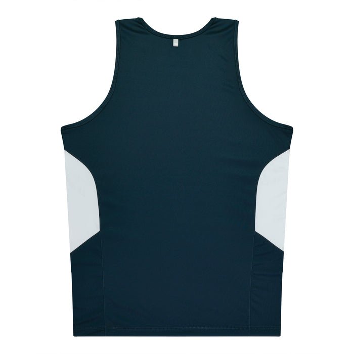Tasman Kids Singlets - NAVY/WHITE