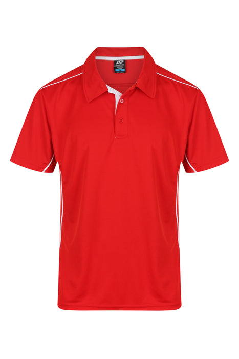 Kuranda Mens Polos - RED/WHITE