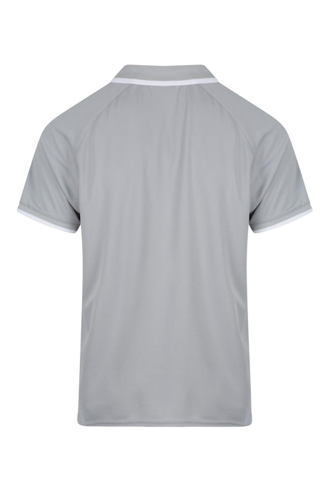Double Bay Mens Polos - SILVER/WHITE