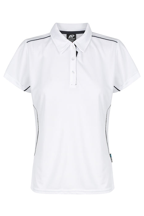 Kuranda Lady Polos - WHITE/NAVY