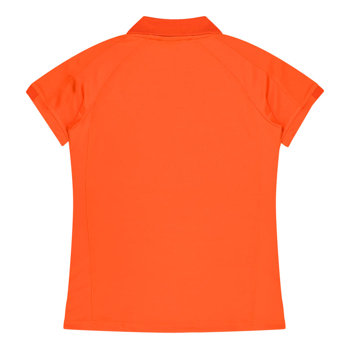 Flinders Lady Polos - ORANGE/SLATE