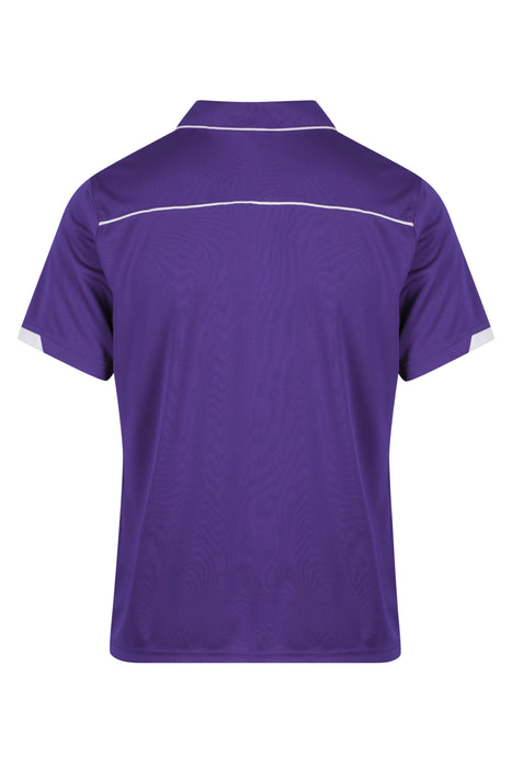 Currumbin Mens Polos - PURPLE/WHITE