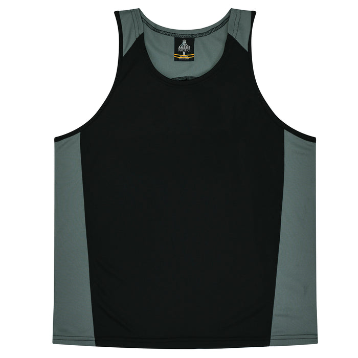Premier Kids Singlets - BLACK/ASHE