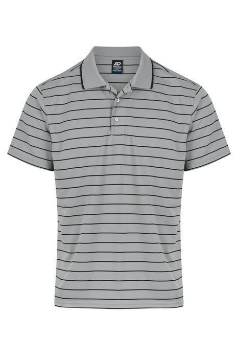 Vaucluse Mens Polos - SILVER/BLACK