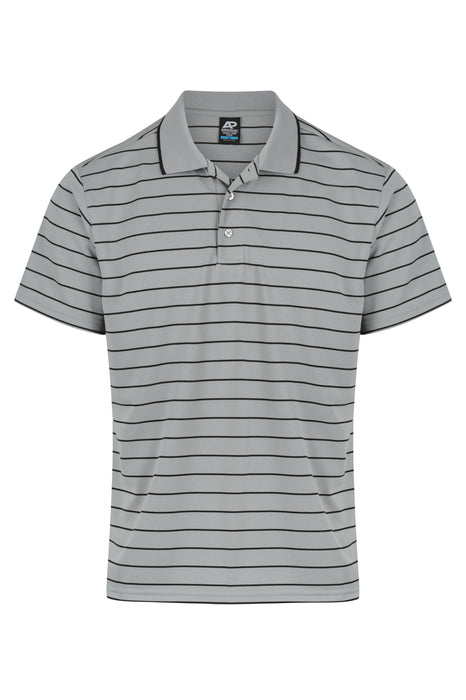 Vaucluse Mens Polos - SILVER/BLACK